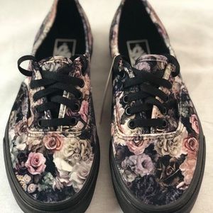 Vans floral velvet